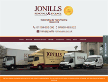 Tablet Screenshot of jonills-removals.co.uk